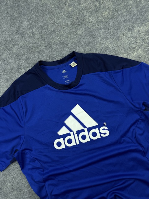 Adidas Climalite Big Logo Performance T-Shirt - Royal Blue / Navy | Size M Adidas Climalite Big Logo Performance T-Shirt - Royal Blue / Navy | Size M - Image 2