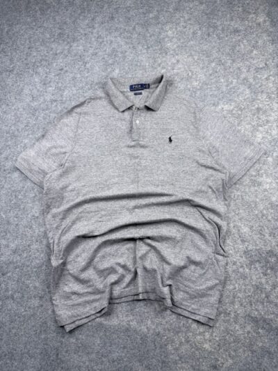 Pre-Loved Polo Ralph Lauren Classic Fit Polo Shirt - Heather Grey | Size 3XL (Tag XL)