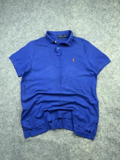 Pre-Loved Polo Ralph Lauren Custom Fit Polo Shirt - Royal Blue | Size L