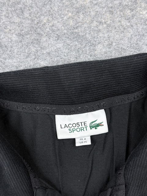 Pre-Loved Lacoste Sport Performance Polo Shirt - Black | Size M Pre-Loved Lacoste Sport Performance Polo Shirt - Black | Size M - Image 3