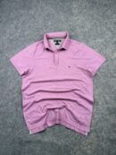 Pre-Loved Tommy Hilfiger Slim Fit Polo Shirt - Heather Pink | Size M
