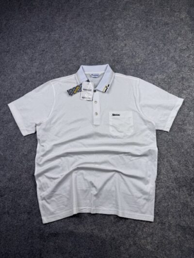 Brand New With Tags Nassau Sports Wear Pocket Polo Shirt - White | Size L