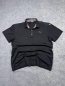 Pre-Loved Puma Performance Stretch Polo Shirt - Black / Grey | Size XXL