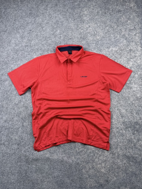 Pre-Loved Lecaf Performance Polo Shirt - Bright Red | Size L