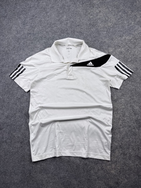 Pre-Loved Adidas Tennis Response Climacool Polo Shirt - White / Black | Size S/M Pre-Loved Adidas Tennis Response Climacool Polo Shirt - White / Black | Size S/M