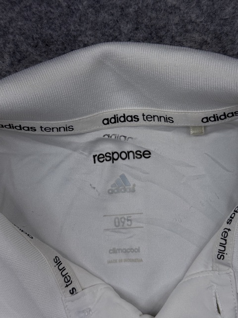 Pre-Loved Adidas Tennis Response Climacool Polo Shirt - White / Black | Size S/M Pre-Loved Adidas Tennis Response Climacool Polo Shirt - White / Black | Size S/M - Image 3