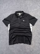 Pre-Loved Adidas Climalite Performance Polo Shirt - Black / White | Size M
