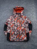 USALL Extreme Graphic Camo Ski & Snowboard Jacket - Orange / Grey | Size XS