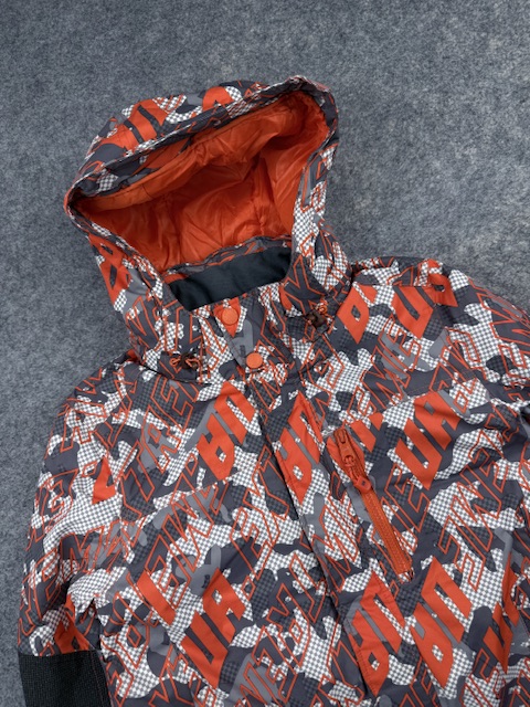 USALL Extreme Graphic Camo Ski & Snowboard Jacket - Orange / Grey | Size XS USALL Extreme Graphic Camo Ski & Snowboard Jacket - Orange / Grey | Size XS - Image 2