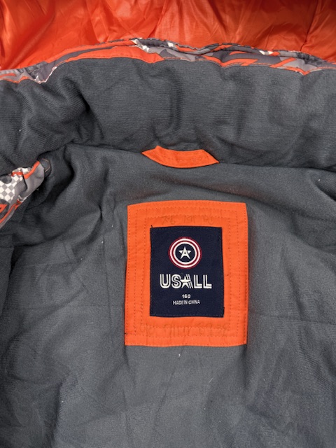 USALL Extreme Graphic Camo Ski & Snowboard Jacket - Orange / Grey | Size XS USALL Extreme Graphic Camo Ski & Snowboard Jacket - Orange / Grey | Size XS - Image 3