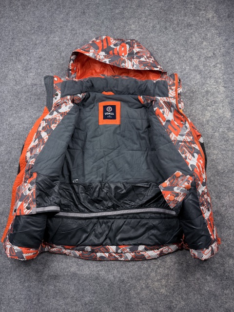 USALL Extreme Graphic Camo Ski & Snowboard Jacket - Orange / Grey | Size XS USALL Extreme Graphic Camo Ski & Snowboard Jacket - Orange / Grey | Size XS - Image 4