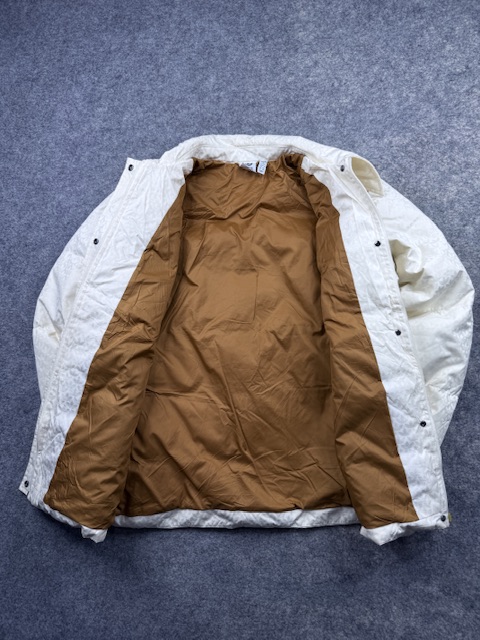 Pre-Loved Adidas Originals Trefoil Monogram Puffer Jacket - Off-White / Gold | Size L Pre-Loved Adidas Originals Trefoil Monogram Puffer Jacket - Off-White / Gold | Size L - Image 6