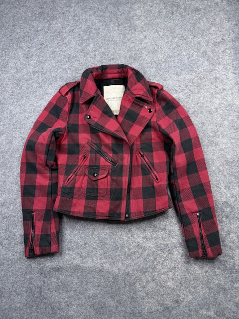 Pre-Loved Denim & Supply Ralph Lauren Buffalo Plaid Moto Jacket - Red / Black | Women's Size XS Pre-Loved Denim & Supply Ralph Lauren Buffalo Plaid Moto Jacket - Red / Black | Women's Size XS