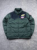 Pre-Loved Adidas '84 Retro Patch Corduroy Yoke Puffer Jacket - Forest Green | Size L