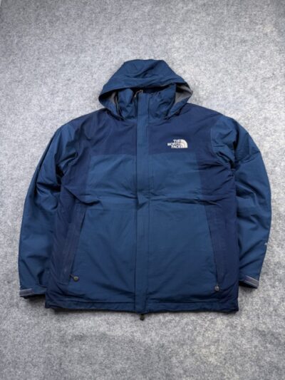 Pre-Loved Vintage The North Face HyVent 3-in-1 Double Jacket with Inner Puffer - Navy Blue | Size M