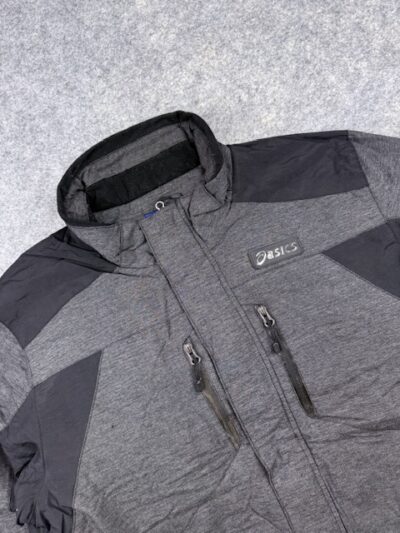 Pre-Loved Asics Technical Insulated Puffer Jacket – Charcoal Grey / Black | Size XL