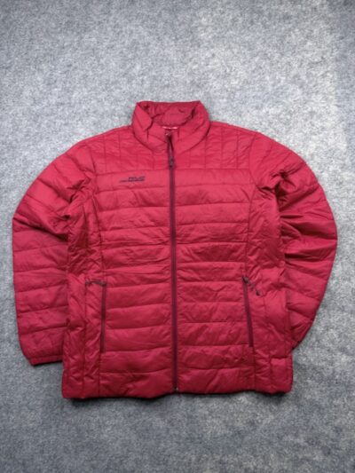 Pre-Loved Wild Roses Lightweight Down-Insulated Puffer Jacket - Vibrant Red / Raspberry | Size XL