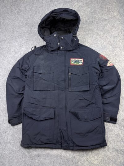 Pre-Loved Jeep Spirit Heavyweight Duck Down Insulated Parka Jacket - Dark Navy Blue | Size M