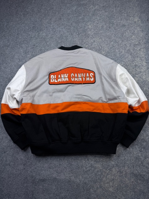 Zara Oversized Retro Speed Racing Track & Field Bomber Jacket - Grey, Orange, White & Black | Size L/XL Zara Oversized Retro Speed Racing Track & Field Bomber Jacket - Grey, Orange, White & Black | Size L/XL - Image 7