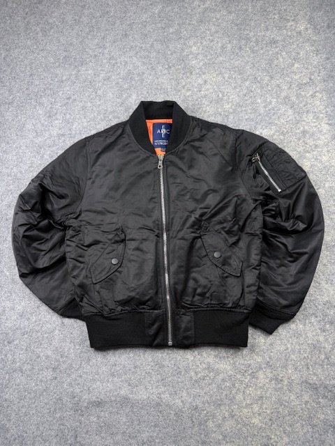 End.And.End.Cloth N.Y. Projects Avant-Garde Multi-Zip Utility MA-1 Bomber Jacket - Jet Black & Safety Orange | Size L End.And.End.Cloth N.Y. Projects Avant-Garde Multi-Zip Utility MA-1 Bomber Jacket - Jet Black & Safety Orange | Size L - Image 2