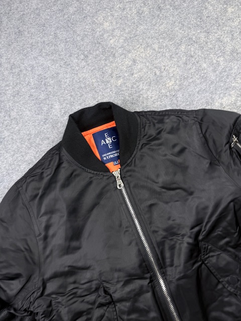 End.And.End.Cloth N.Y. Projects Avant-Garde Multi-Zip Utility MA-1 Bomber Jacket - Jet Black & Safety Orange | Size L End.And.End.Cloth N.Y. Projects Avant-Garde Multi-Zip Utility MA-1 Bomber Jacket - Jet Black & Safety Orange | Size L - Image 3