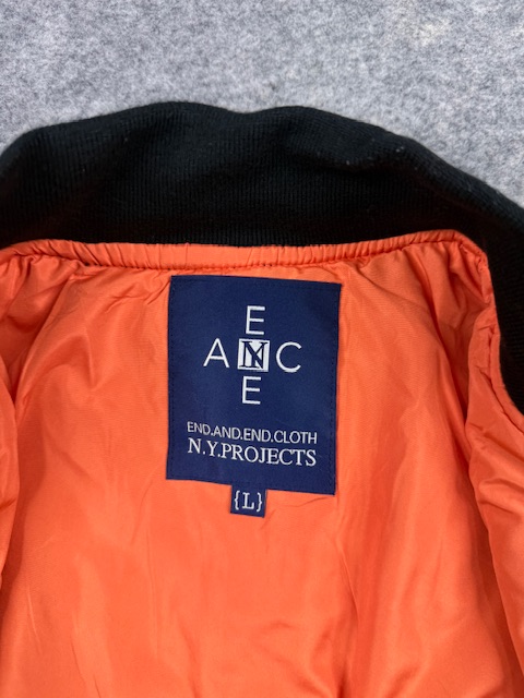 End.And.End.Cloth N.Y. Projects Avant-Garde Multi-Zip Utility MA-1 Bomber Jacket - Jet Black & Safety Orange | Size L End.And.End.Cloth N.Y. Projects Avant-Garde Multi-Zip Utility MA-1 Bomber Jacket - Jet Black & Safety Orange | Size L - Image 5