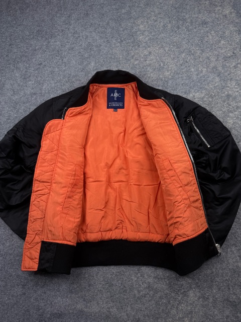 End.And.End.Cloth N.Y. Projects Avant-Garde Multi-Zip Utility MA-1 Bomber Jacket - Jet Black & Safety Orange | Size L End.And.End.Cloth N.Y. Projects Avant-Garde Multi-Zip Utility MA-1 Bomber Jacket - Jet Black & Safety Orange | Size L - Image 4