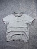 Moncler Maglia Polo Manica Corta Tricolor Tipped Cotton Polo Shirt - Grey | Size L