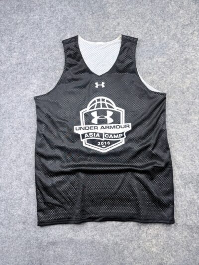 Under Armour Asia Camp 2016 Reversible Athletic Basketball Jersey / Tank Top - Black & White (#21) | Size XL