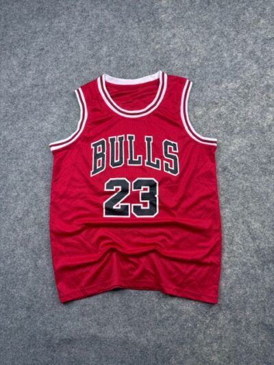 Vintage Chicago Bulls Michael Jordan #23 Basketball Jersey Tank Top - Classic Red / Black & White | Size S