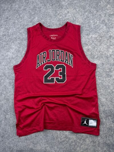 Nike Air Jordan #23 Basketball Jersey Tank Top - Cardinal Red & Black | Size L