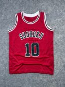 Slam Dunk Shohoku High Hanamichi Sakuragi #10 Anime Basketball Jersey Tank Top - Red | Size S