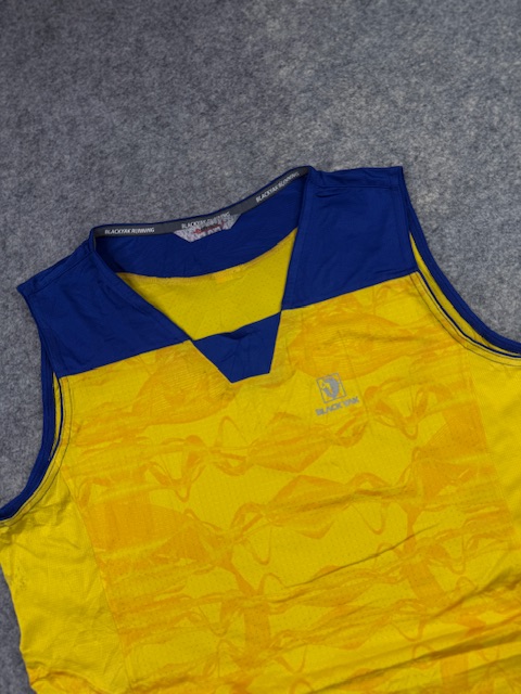Black Yak Running "Ultimate" Performance Athletic Tank Top - Yellow & Blue | Size L Black Yak Running "Ultimate" Performance Athletic Tank Top - Yellow & Blue | Size L - Image 2