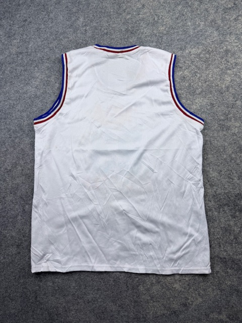 Vintage NBA All-Star #23 Basketball Jersey Tank Top - White with Red & Blue Trim | Size XL Vintage NBA All-Star #23 Basketball Jersey Tank Top - White with Red & Blue Trim | Size XL - Image 2