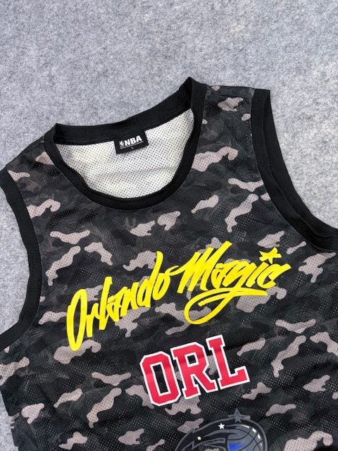 Pre-Loved NBA Orlando Magic Camouflage Graphic Basketball Jersey Tank Top - Black / Grey / Multi | Size L Pre-Loved NBA Orlando Magic Camouflage Graphic Basketball Jersey Tank Top - Black / Grey / Multi | Size L - Image 2