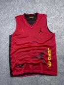 Authentic Pre-Loved Jordan Brand Reversible Athletic Basketball Jersey Tank Top - Red & Black | Size XL