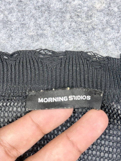 Pre-Loved Morning Studios "Turbo" Distressed Open-Mesh Athletic Tank Top - Black & Red (#07) | Size M Pre-Loved Morning Studios "Turbo" Distressed Open-Mesh Athletic Tank Top - Black & Red (#07) | Size M - Image 3