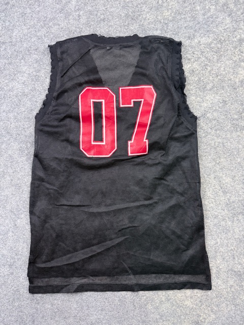 Pre-Loved Morning Studios "Turbo" Distressed Open-Mesh Athletic Tank Top - Black & Red (#07) | Size M Pre-Loved Morning Studios "Turbo" Distressed Open-Mesh Athletic Tank Top - Black & Red (#07) | Size M - Image 5