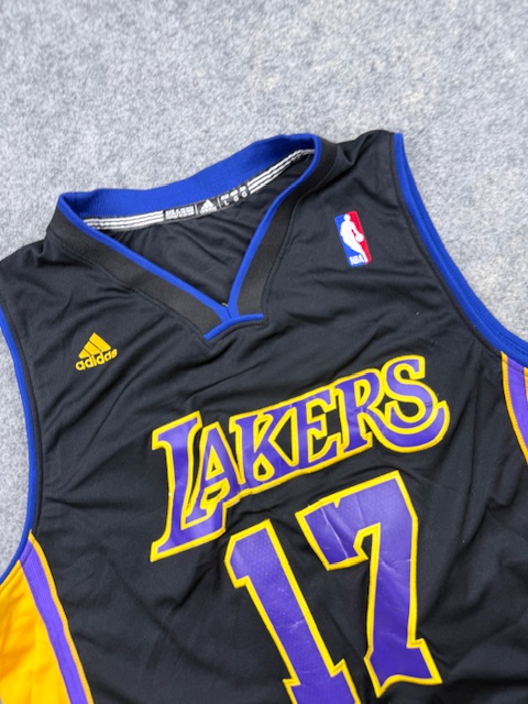 Pre-Loved Adidas NBA Los Angeles Lakers Jeremy Lin #17 Swingman Basketball Jersey - Black & Gold / Purple | Size L Pre-Loved Adidas NBA Los Angeles Lakers Jeremy Lin #17 Swingman Basketball Jersey - Black & Gold / Purple | Size L - Image 2