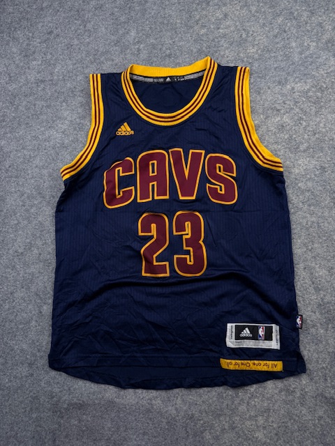 Pre-Loved Adidas NBA Cleveland Cavaliers LeBron James #23 Swingman Basketball Jersey - Navy Blue & Wine/Gold | Size M/L Pre-Loved Adidas NBA Cleveland Cavaliers LeBron James #23 Swingman Basketball Jersey - Navy Blue & Wine/Gold | Size M/L
