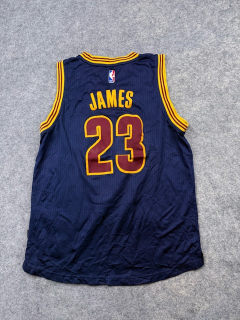 Pre-Loved Adidas NBA Cleveland Cavaliers LeBron James #23 Swingman Basketball Jersey - Navy Blue & Wine/Gold | Size M/L Pre-Loved Adidas NBA Cleveland Cavaliers LeBron James #23 Swingman Basketball Jersey - Navy Blue & Wine/Gold | Size M/L - Image 5