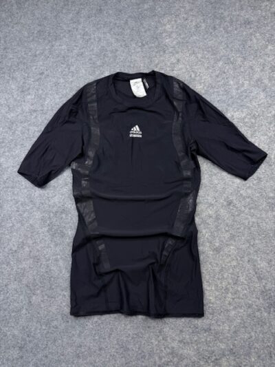 Pre-Loved Adidas Techfit Climacool Athletic Short Sleeve Compression Shirt Base Layer - Black | Size L