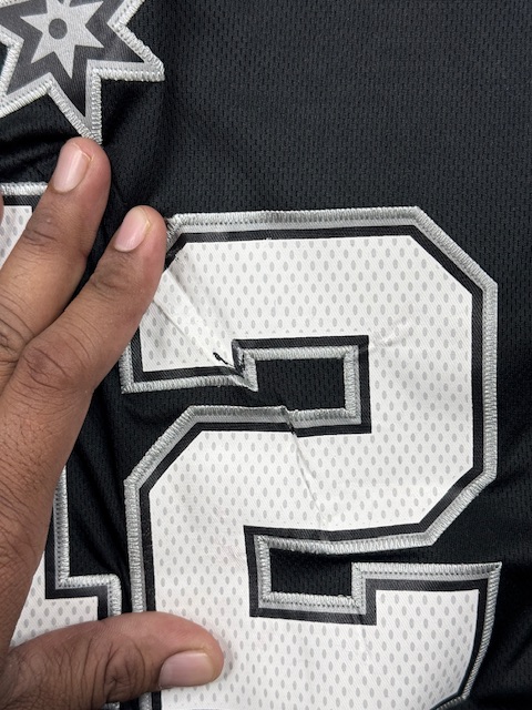 Adidas NBA San Antonio Spurs LaMarcus Aldridge #12 Swingman Basketball Jersey - Black & Silver | Size L/XL Adidas NBA San Antonio Spurs LaMarcus Aldridge #12 Swingman Basketball Jersey - Black & Silver | Size L/XL - Image 5