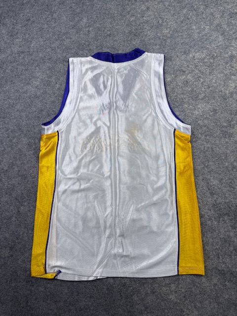 Pre-Loved Vintage Los Angeles Lakers Glossy Basketball Jersey Tank Top - White / Gold & Purple | Size M Pre-Loved Vintage Los Angeles Lakers Glossy Basketball Jersey Tank Top - White / Gold & Purple | Size M - Image 2