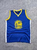 Golden State Warriors Stephen Curry #30 Athletic Basketball Jersey Tank Top - Royal Blue & Yellow | Size S