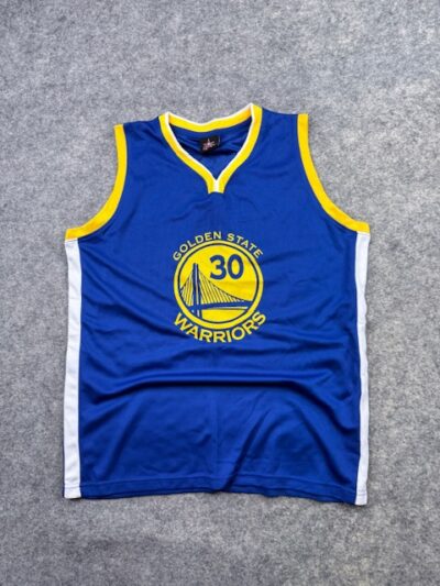 Golden State Warriors Stephen Curry #30 Athletic Basketball Jersey Tank Top - Royal Blue & Yellow | Size S