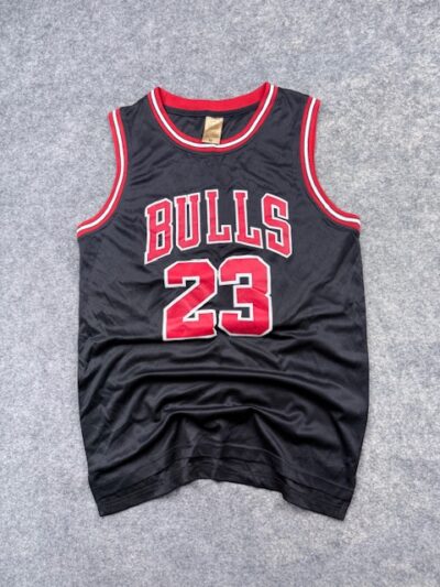 Authentic Pre-Loved Chicago Bulls Michael Jordan #23 Basketball Jersey Tank Top - Black & Red | Size M