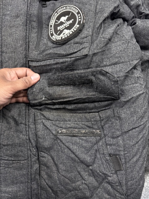 Roadsign Retro Mountain Premium Urban Outdoor Heavy Winter Parka Jacket - Charcoal Melange Grey | Size L Roadsign Retro Mountain Premium Urban Outdoor Heavy Winter Parka Jacket - Charcoal Melange Grey | Size L - Image 8