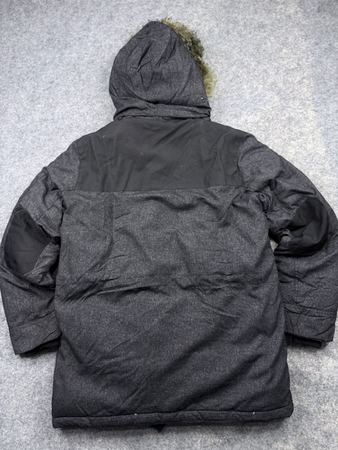 Roadsign Retro Mountain Premium Urban Outdoor Heavy Winter Parka Jacket - Charcoal Melange Grey | Size L Roadsign Retro Mountain Premium Urban Outdoor Heavy Winter Parka Jacket - Charcoal Melange Grey | Size L - Image 9