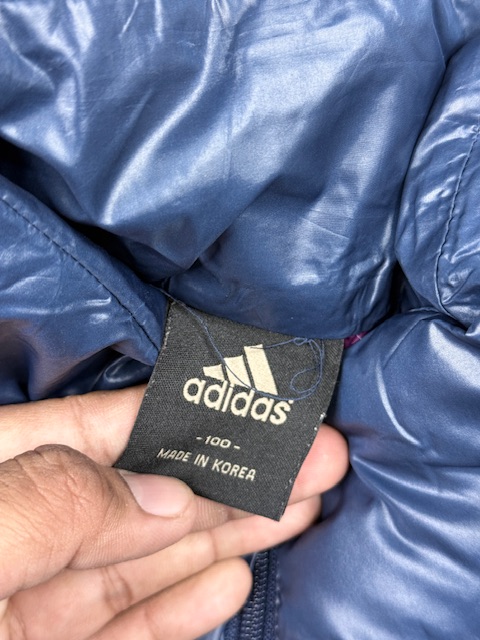 Adidas Vintage Puffer Winter Jacket - Navy Blue | Size L Adidas Vintage Puffer Winter Jacket - Navy Blue | Size L - Image 4